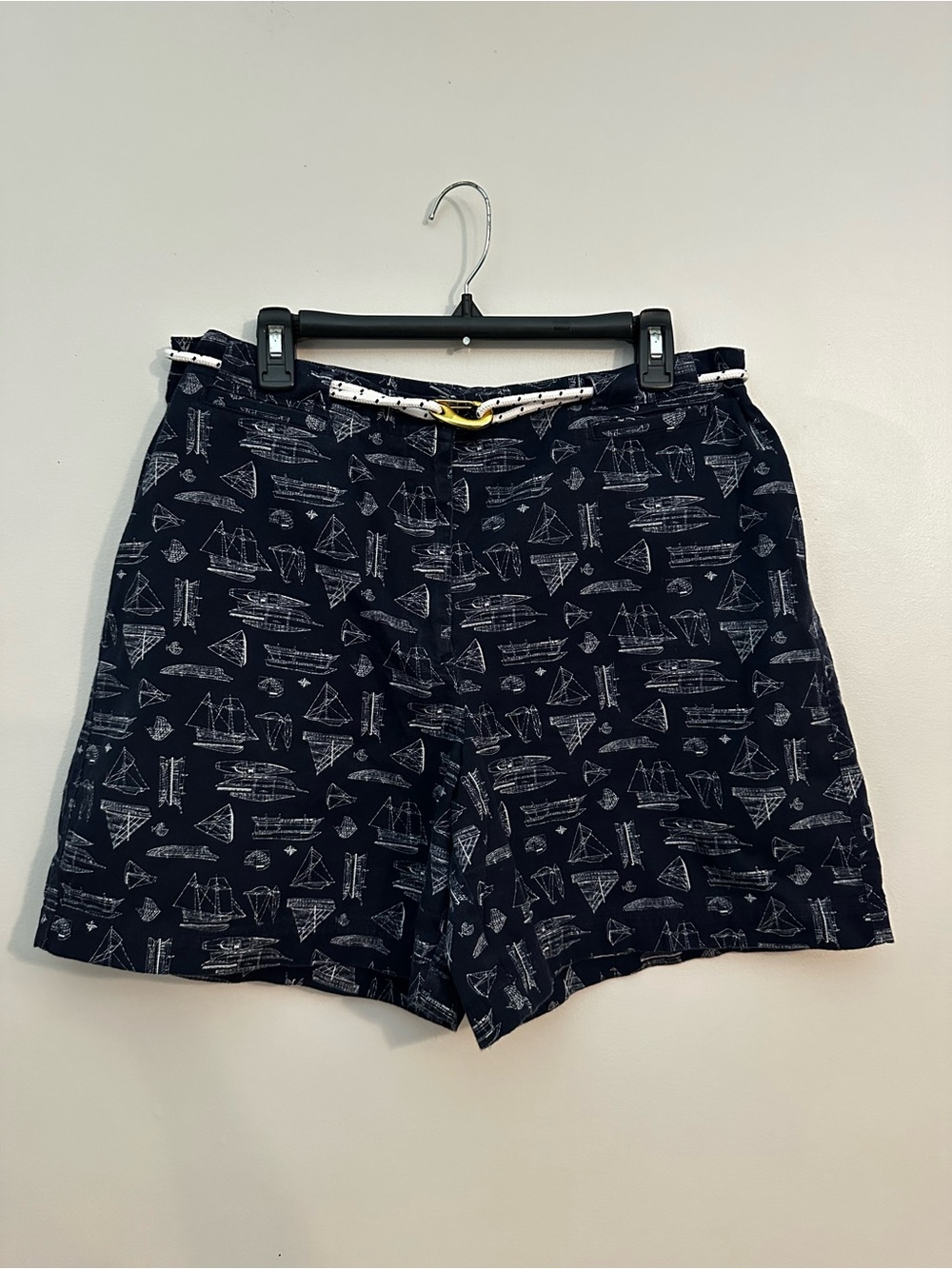 Lauren Ralph Lauren Women’s 16 Navy Nautical Sailboat Cotton Shorts